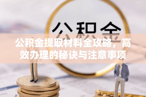 金秀公积金提取材料全攻略，高效办理的秘诀与注意事项
