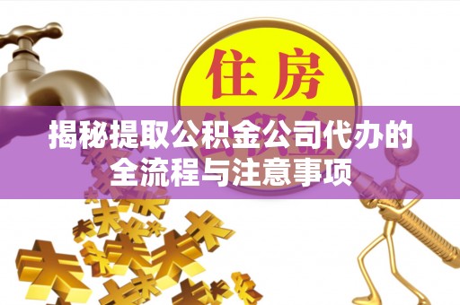 金秀揭秘提取公积金公司代办的全流程与注意事项