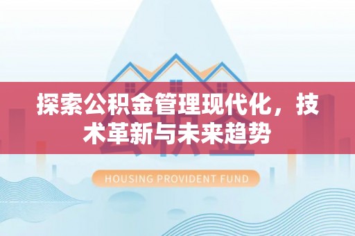金秀探索公积金管理现代化，技术革新与未来趋势