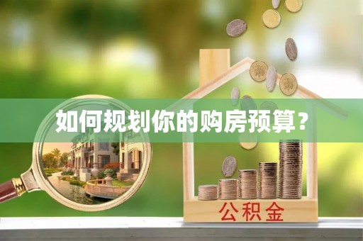 金秀如何规划你的购房预算？