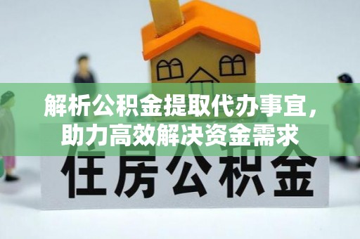 金秀解析公积金提取代办事宜，助力高效解决资金需求