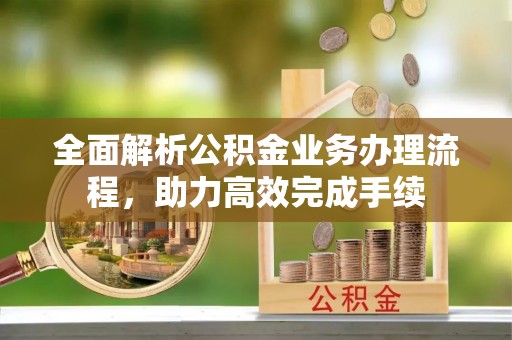 金秀全面解析公积金业务办理流程，助力高效完成手续