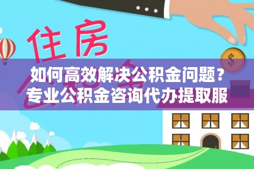 金秀如何高效解决公积金问题？专业公积金咨询代办提取服务来帮你