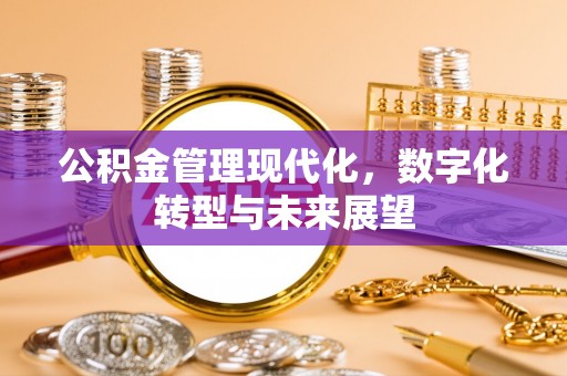 金秀公积金管理现代化，数字化转型与未来展望
