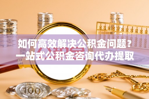 金秀如何高效解决公积金问题？一站式公积金咨询代办提取服务全解析